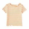 Deals ✔️ Chelsea & Violet Little 👧 Girls 2T-6X Short Sleeve Stripe Ribbed Lettuce Edge Tee Rust 😀 -Chelsea & Violet Sales unnamed file 1002
