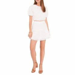 Discount 🥰 Chelsea & Violet Embroidered Eyelet Ruffle Hem Coordinating Mini 👗 Skirt Ultra White 🛒 -Chelsea & Violet Sales unnamed file 1011