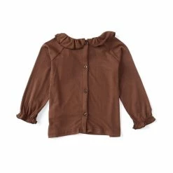 Best Sale ✔️ Chelsea & Violet Baby 👧 Girls 12-24 Months Ruffle Neck Long Sleeve Top Brown ⌛ -Chelsea & Violet Sales unnamed file 1034