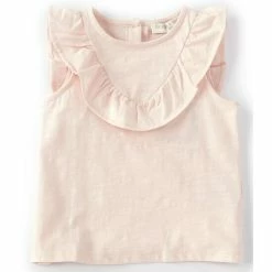 Budget 🔥 Chelsea & Violet Baby 👧 Girls 12-24 Months Ruffle Yoke Tank Top Light Pink 😍