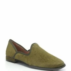 Best deal 🔔 Chelsea & Violet Lousa Velvet Slip-On Flats Moss ⌛