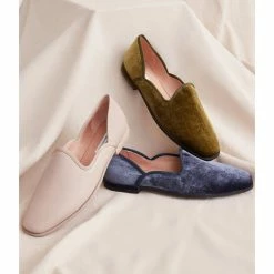 Best deal 🔔 Chelsea & Violet Lousa Velvet Slip-On Flats Moss ⌛ -Chelsea & Violet Sales unnamed file 1068