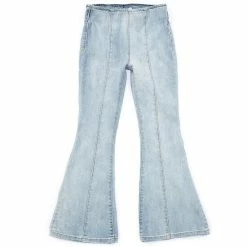 Hot Sale 😍 Chelsea & Violet 👧 Girls Big 👧 Girls 7-16 Seamed Flare Pull-On 👖 Jeans Bleach 🌟