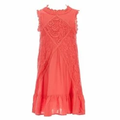 Buy 😍 Chelsea & Violet 👧 Girls Big 👧 Girls 7-16 Mock Neck Lace-Inset Shift 👗 Dress Red 🌟