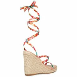 Wholesale ⭐ Chelsea & Violet Mariah Printed Ankle Wrap Wedge 🩴 Sandals Abstract Multi 🔔 -Chelsea & Violet Sales unnamed file 1121