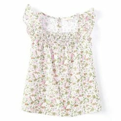 Hot Sale 😉 Chelsea & Violet Big 👧 Girls 7-16 Woven Floral Flutter Sleeve Blouse Pink 🤩