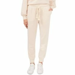 Deals 🎉 Chelsea & Violet Tassel Tie Slant Pocket Knit Coordinating Joggers Rich Black 💯