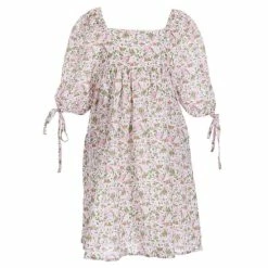 Brand new 🧨 Chelsea & Violet Big 👧 Girls 7-16 Floral Print Tied Puff Sleeve Empire 👗 Dress Pink 👏