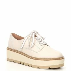 Cheap ❤️ Chelsea & Violet Irena Leather Lace-Up Lug Sole Platform Oxfords Black 😍