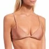 Cheapest 😀 Chelsea & Violet Shiny Knit Jersey Triangle Bralette Swim Top Taupe 🤩 -Chelsea & Violet Sales unnamed file 1163