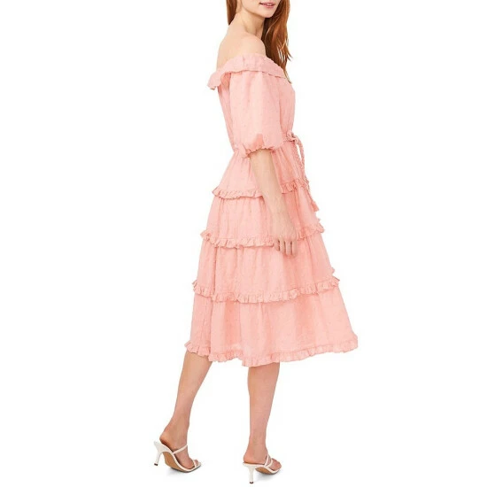 Best reviews of ⌛ Chelsea & Violet Off-the-Shoulder 3/4 Sleeve Braided Belt Embroidered Dot Ruffle Tiered A-Line Midi 👗 Dress Parfait Pink 🤩 5 Best reviews of ⌛ Chelsea & Violet Off-the-Shoulder 3/4 Sleeve Braided Belt Embroidered Dot Ruffle Tiered A-Line Midi 👗 Dress Parfait Pink 🤩 - Image 3