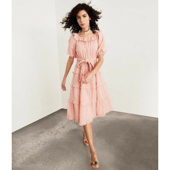 Best reviews of ⌛ Chelsea & Violet Off-the-Shoulder 3/4 Sleeve Braided Belt Embroidered Dot Ruffle Tiered A-Line Midi 👗 Dress Parfait Pink 🤩 6 Best reviews of ⌛ Chelsea & Violet Off-the-Shoulder 3/4 Sleeve Braided Belt Embroidered Dot Ruffle Tiered A-Line Midi 👗 Dress Parfait Pink 🤩 - Image 4