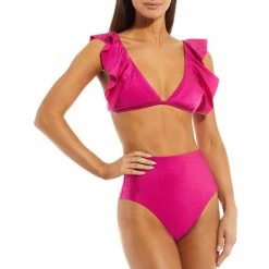 Brand new 🎉 Chelsea & Violet Family Matching Solid Ruffle Bralette Swim Top Fuchsia 🛒 -Chelsea & Violet Sales unnamed file 1182