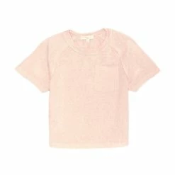 Hot Sale ⭐ Chelsea & Violet 👧 Girls Big 👧 Girls 7-16 Knit Pocket Short Sleeve Tee Dusty Pink 😀