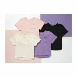 Hot Sale ⭐ Chelsea & Violet 👧 Girls Big 👧 Girls 7-16 Knit Pocket Short Sleeve Tee Dusty Pink 😀 -Chelsea & Violet Sales unnamed file 1199