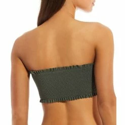 Wholesale 🛒 Chelsea & Violet Solid Smocked Bandeau Swim Top Thyme ❤️ -Chelsea & Violet Sales unnamed file 1219