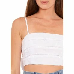 Buy 💯 Chelsea & Violet Sleeveless Square Neck Tie Back Detail Cropped Top Ultra White 😍 -Chelsea & Violet Sales unnamed file 1223