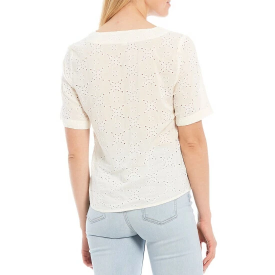 Best reviews of βοΈ Chelsea & Violet Cropped Eyelet Short Sleeve V-Neck Tie Front Top Toasted Ivory π 4 Best reviews of βοΈ Chelsea & Violet Cropped Eyelet Short Sleeve V-Neck Tie Front Top Toasted Ivory π - Image 2