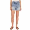 Best Sale 🎉 Chelsea & Violet High Rise Paperbag Tie Waist Stretch Denim Shorts Stella Blue 😀 -Chelsea & Violet Sales unnamed file 1277