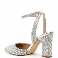 Coupon ⭐ Chelsea & Violet Mary Rhinestone Embellished Pointed Toe Pumps Silver 🔔 -Chelsea & Violet Sales unnamed file 129