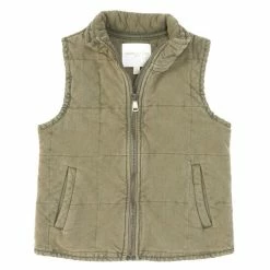 Best deal 🎁 Chelsea & Violet Big 👧 Girls 7-16 Quilted Vest Olive 🥰