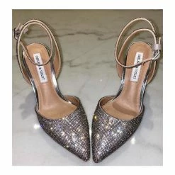 Coupon ⭐ Chelsea & Violet Mary Rhinestone Embellished Pointed Toe Pumps Silver 🔔 -Chelsea & Violet Sales unnamed file 132