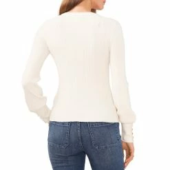 Hot Sale 🧨 Chelsea & Violet Crew Neck Long Button Cuff Sleeve Ribbed Knit Sweater Olivine 🔔 -Chelsea & Violet Sales unnamed file 152