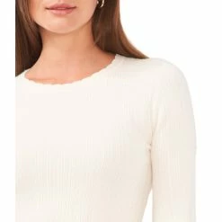 Hot Sale 🧨 Chelsea & Violet Crew Neck Long Button Cuff Sleeve Ribbed Knit Sweater Olivine 🔔 -Chelsea & Violet Sales unnamed file 153