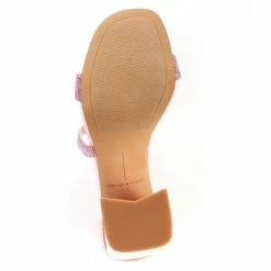 Discount ⌛ Chelsea & Violet Rhinestone Embellished Block Heel 👗 Dress 🩴 Sandals Pink 😍 -Chelsea & Violet Sales unnamed file 159