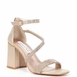 Discount ⌛ Chelsea & Violet Rhinestone Embellished Block Heel 👗 Dress 🩴 Sandals Pink 😍 -Chelsea & Violet Sales unnamed file 161