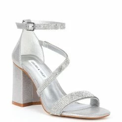 Discount ⌛ Chelsea & Violet Rhinestone Embellished Block Heel 👗 Dress 🩴 Sandals Pink 😍 -Chelsea & Violet Sales unnamed file 162