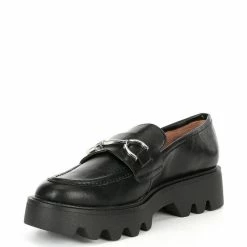 Best Pirce 😀 Chelsea & Violet Vera Leather Slip-On Lug Sole Loafers Black 😀 -Chelsea & Violet Sales unnamed file 168