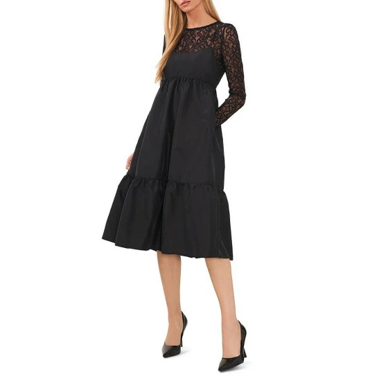 Coupon 𧨠Chelsea & Violet Crew Neck Long Sleeve Stretch Mesh Lace Top Rich Black ⨠7 Coupon 𧨠Chelsea & Violet Crew Neck Long Sleeve Stretch Mesh Lace Top Rich Black ⨠- Image 5