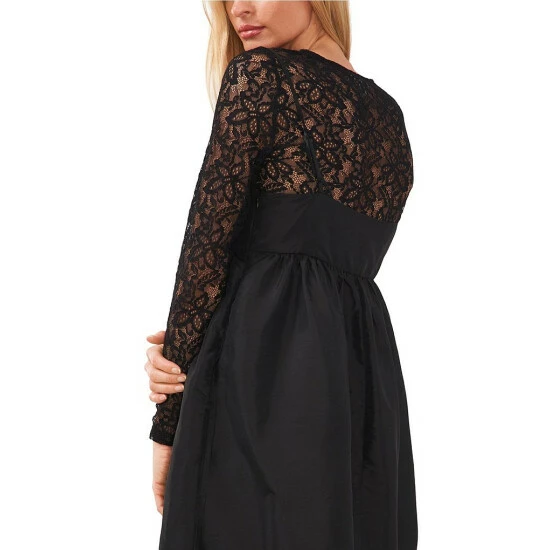 Coupon 𧨠Chelsea & Violet Crew Neck Long Sleeve Stretch Mesh Lace Top Rich Black ⨠10 Coupon 𧨠Chelsea & Violet Crew Neck Long Sleeve Stretch Mesh Lace Top Rich Black ⨠- Image 8