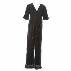 Outlet ✔️ Chelsea & Violet 👧 Girls Big 👧 Girls 7-16 Short Puff Sleeve Sequin Embellished Jumpsuit Black 🔥 -Chelsea & Violet Sales unnamed file 194