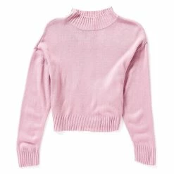Best Sale 😉 Chelsea & Violet Big 👧 Girls 7-16 Ribbed Mock Neck Sweater Elderberry 👍 -Chelsea & Violet Sales unnamed file 202