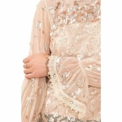 Buy 🔥 Chelsea & Violet Sequin Mesh Mock Neck Long Sleeve Top Pearl 😀 -Chelsea & Violet Sales unnamed file 22