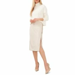 Coupon 🤩 Chelsea & Violet 2-Way Sequin Side Slit Midi Pencil 👗 Skirt Antique White 👏 -Chelsea & Violet Sales unnamed file 237