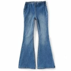 Outlet 🥰 Chelsea & Violet 👧 Girls Big 👧 Girls 7-16 Flared Pull-On 👖 Jeans Dark Stone 🧨