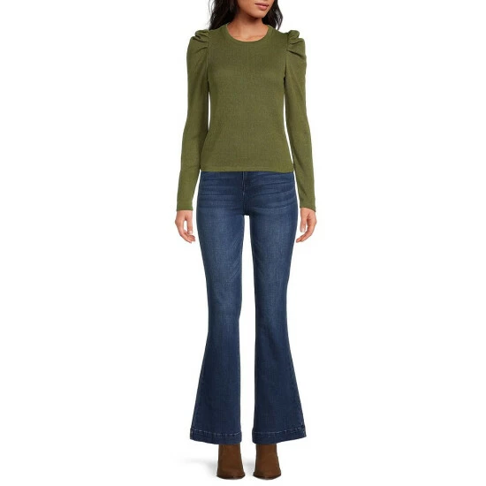 Best Sale π― Chelsea & Violet Crew Neck Long Puff Sleeve Waffle Knit Top Rich Black π― 8 Best Sale π― Chelsea & Violet Crew Neck Long Puff Sleeve Waffle Knit Top Rich Black π― - Image 6