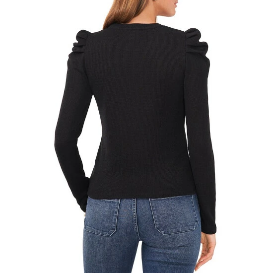 Best Sale π― Chelsea & Violet Crew Neck Long Puff Sleeve Waffle Knit Top Rich Black π― 10 Best Sale π― Chelsea & Violet Crew Neck Long Puff Sleeve Waffle Knit Top Rich Black π― - Image 8