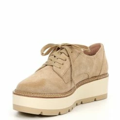 Best Sale 🎁 Chelsea & Violet Irena Suede Lace-Up Lug Sole Platform Oxfords Mink 😉 -Chelsea & Violet Sales unnamed file 260