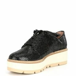 Budget 😉 Chelsea & Violet Insta Rhinestone Embellished Lace-Up Platform Oxfords Black 😀 -Chelsea & Violet Sales unnamed file 269