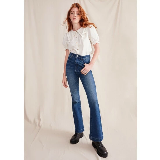 Buy π₯ Chelsea & Violet High Rise Stretch Indigo Denim 4-Pocket Flare π Jeans Quartz Wash π 6 Buy π₯ Chelsea & Violet High Rise Stretch Indigo Denim 4-Pocket Flare π Jeans Quartz Wash π - Image 4