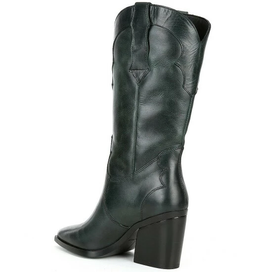 Brand new π₯° Chelsea & Violet Fexx Leather Block Heel Western π₯Ύ Boots Green Onyx π 5 Brand new π₯° Chelsea & Violet Fexx Leather Block Heel Western π₯Ύ Boots Green Onyx π - Image 3