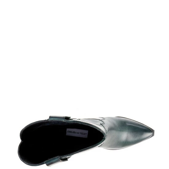 Brand new π₯° Chelsea & Violet Fexx Leather Block Heel Western π₯Ύ Boots Green Onyx π 7 Brand new π₯° Chelsea & Violet Fexx Leather Block Heel Western π₯Ύ Boots Green Onyx π - Image 5