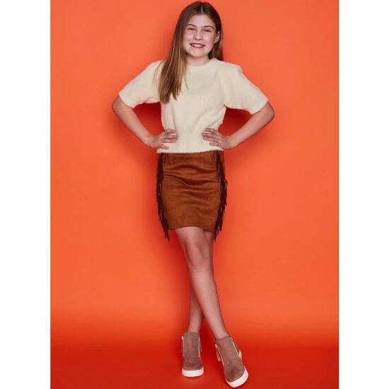 Buy π€© Chelsea & Violet Big π§ Girls 7-16 Fringe Mini π Skirt Pecan π 5 Buy π€© Chelsea & Violet Big π§ Girls 7-16 Fringe Mini π Skirt Pecan π - Image 3