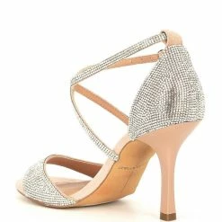 Hot Sale 🔔 Chelsea & Violet Queen Rhinestone Embellished Strappy 👗 Dress 🩴 Sandals Nude ⭐ -Chelsea & Violet Sales unnamed file 361