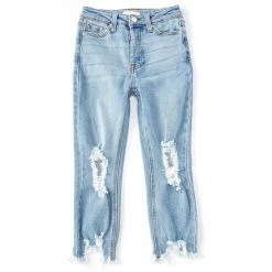 New 👍 Chelsea & Violet 👧 Girls Big 👧 Girls 7-16 Distressed Denim Ankle Jean Bleach 👍 -Chelsea & Violet Sales unnamed file 369