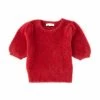 Hot Sale 👏 Chelsea & Violet 👧 Girls Little 👧 Girls 2-6x Super Fuzzy Puff Sleeve Sweater Red ⭐ -Chelsea & Violet Sales unnamed file 378